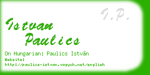 istvan paulics business card